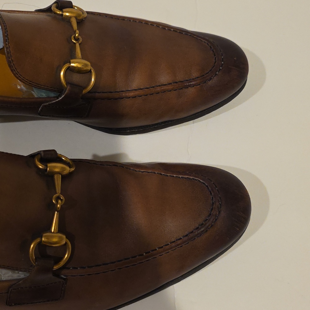 Gucci Brown Leather Horsebit Loafers Uk 6.5 - Picture 10 of 12